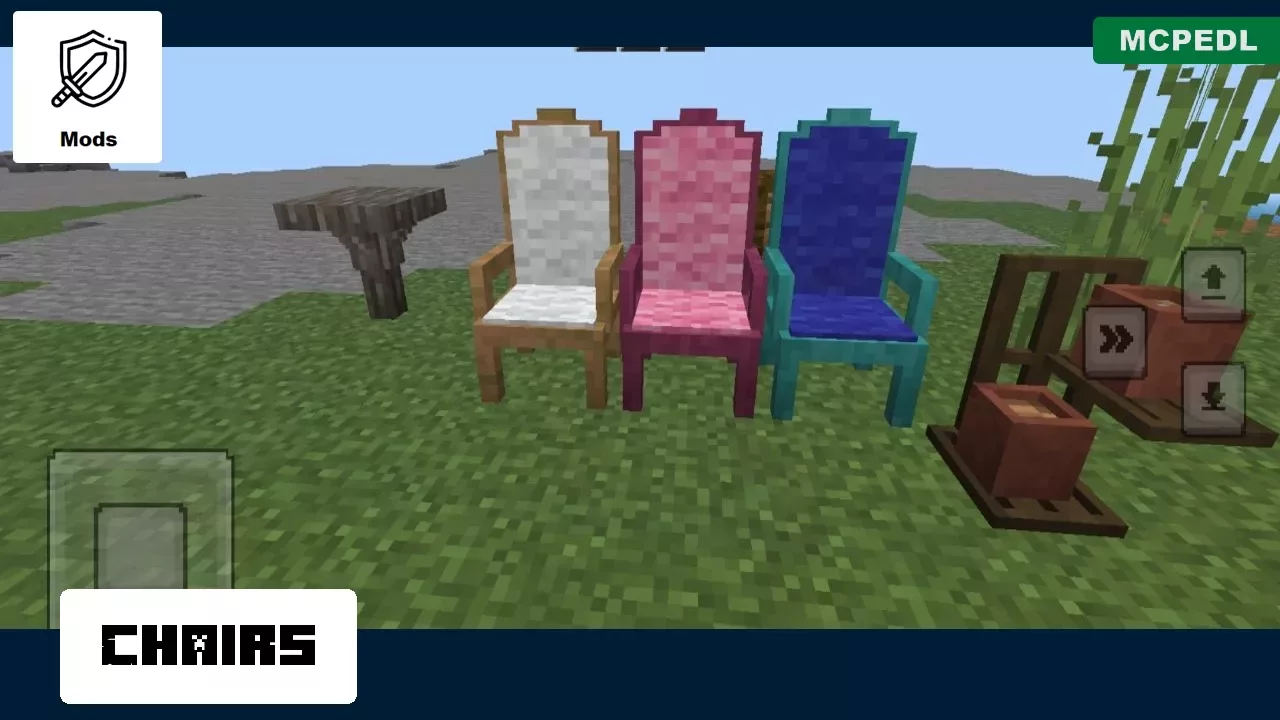 Chairs from Medieval Furniture Mod for Minecraft PE