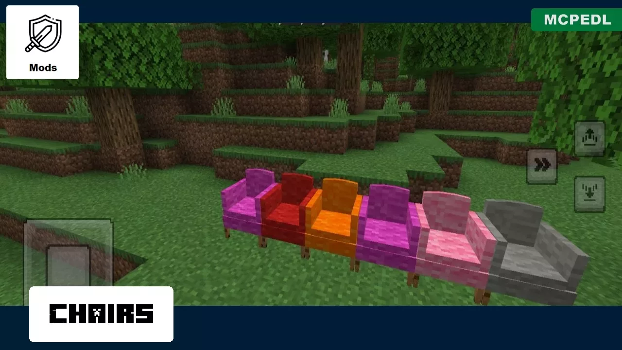 Chairs from Modern Furniture Mod for Minecraft PE