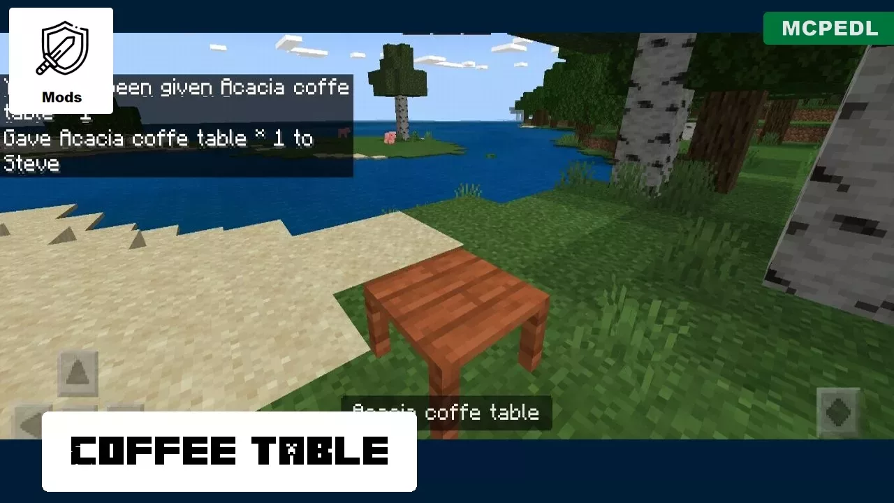 Coffee Table from 3D Furniture Mod for Minecraft PE