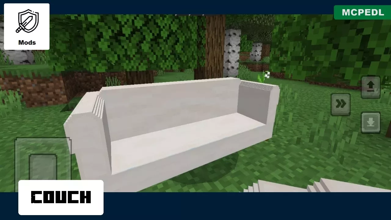 Couch from Realistic Furniture Mod for Minecraft PE