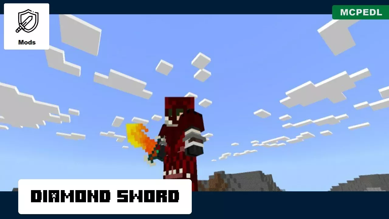 Diamond Sword from Fire and Ice Mod for Minecraft PE