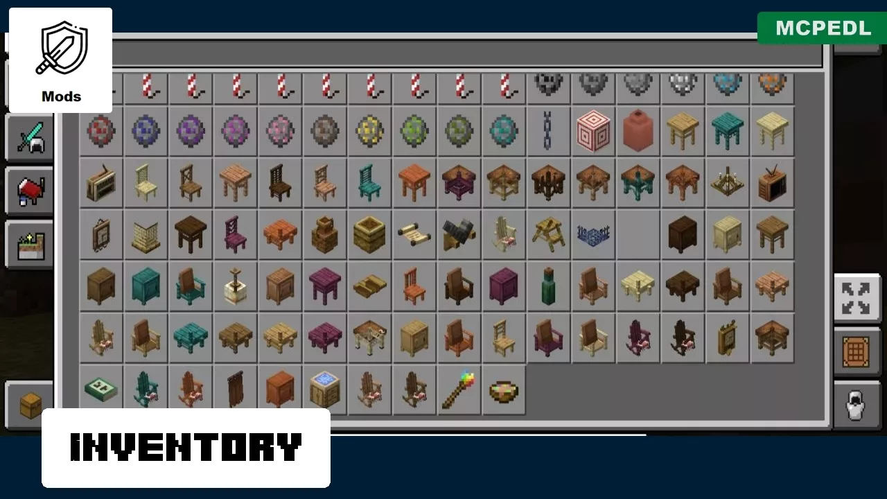 Inventory from Old Furniture Mod for Minecraft PE