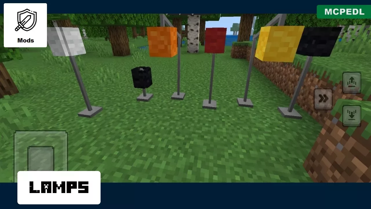 Lamps from Realistic Furniture Mod for Minecraft PE
