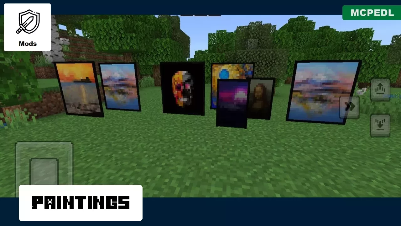 Paintings from Realistic Furniture Mod for Minecraft PE