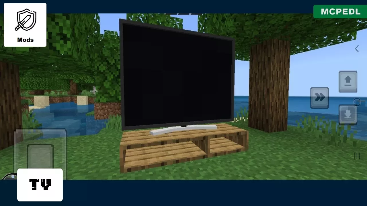 TV from Realistic Furniture Mod for Minecraft PE