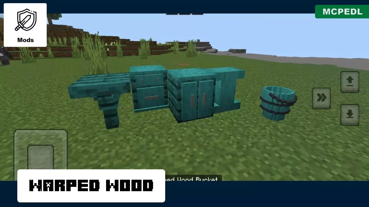 Warped Wood from Medieval Furniture Mod for Minecraft PE