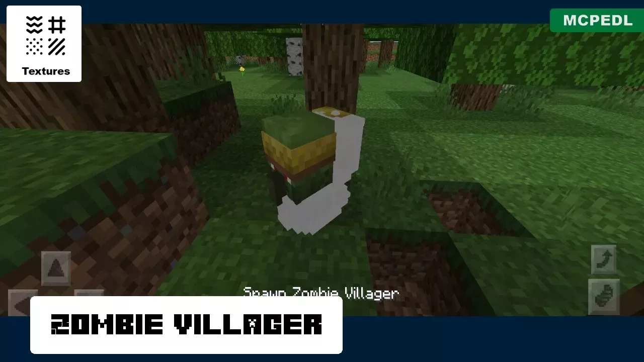 Zombie Villager from Skibidi Toilet Texture Pack for Minecraft PE