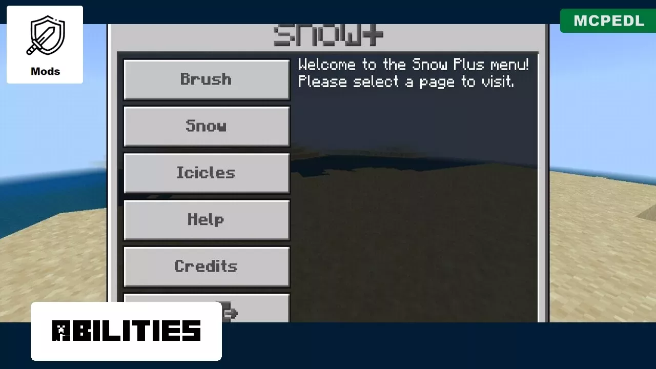 Abilities from Snow Mod for Minecraft PE