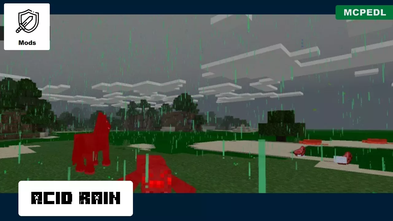 Acid Rain from Rain Mod for Minecraft PE