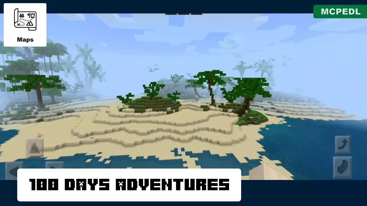 Adventures from 100 Days Island Map for Minecraft PE