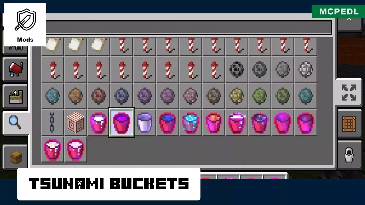 Buckets from Tsunami Mod for Minecraft PE