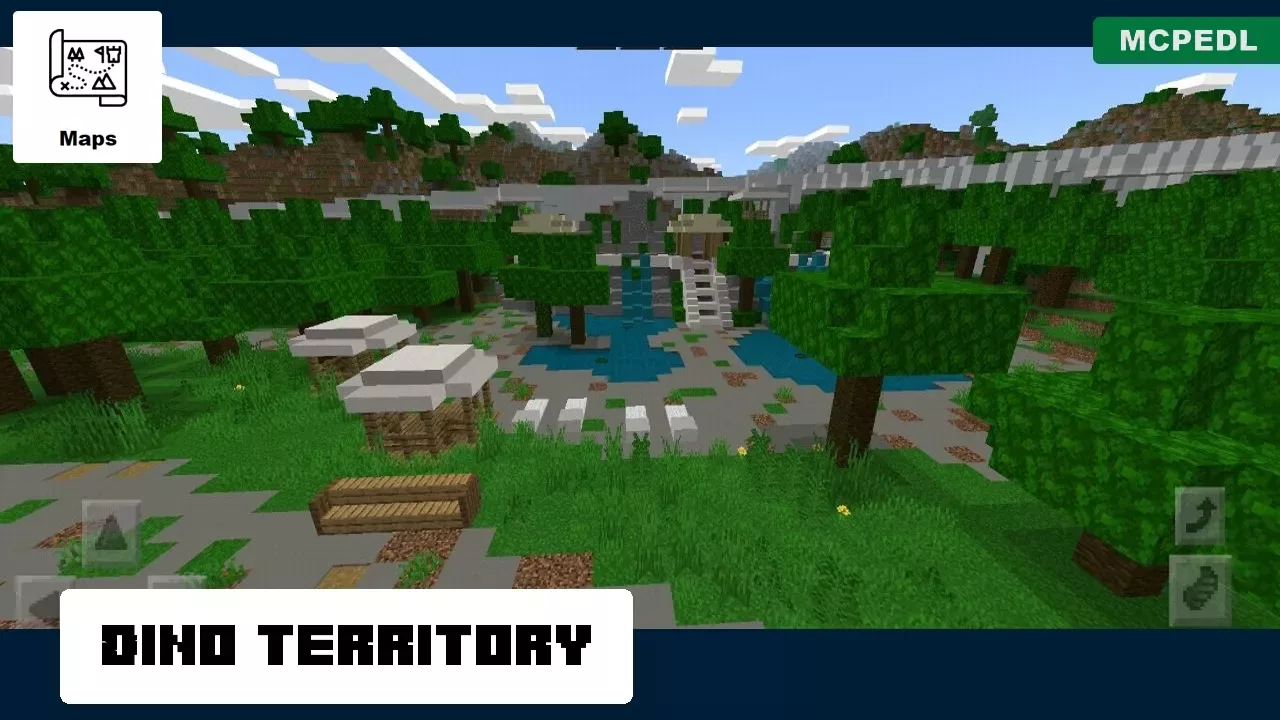 Dino Territory from Dinosaurs Island Map for Minecraft PE