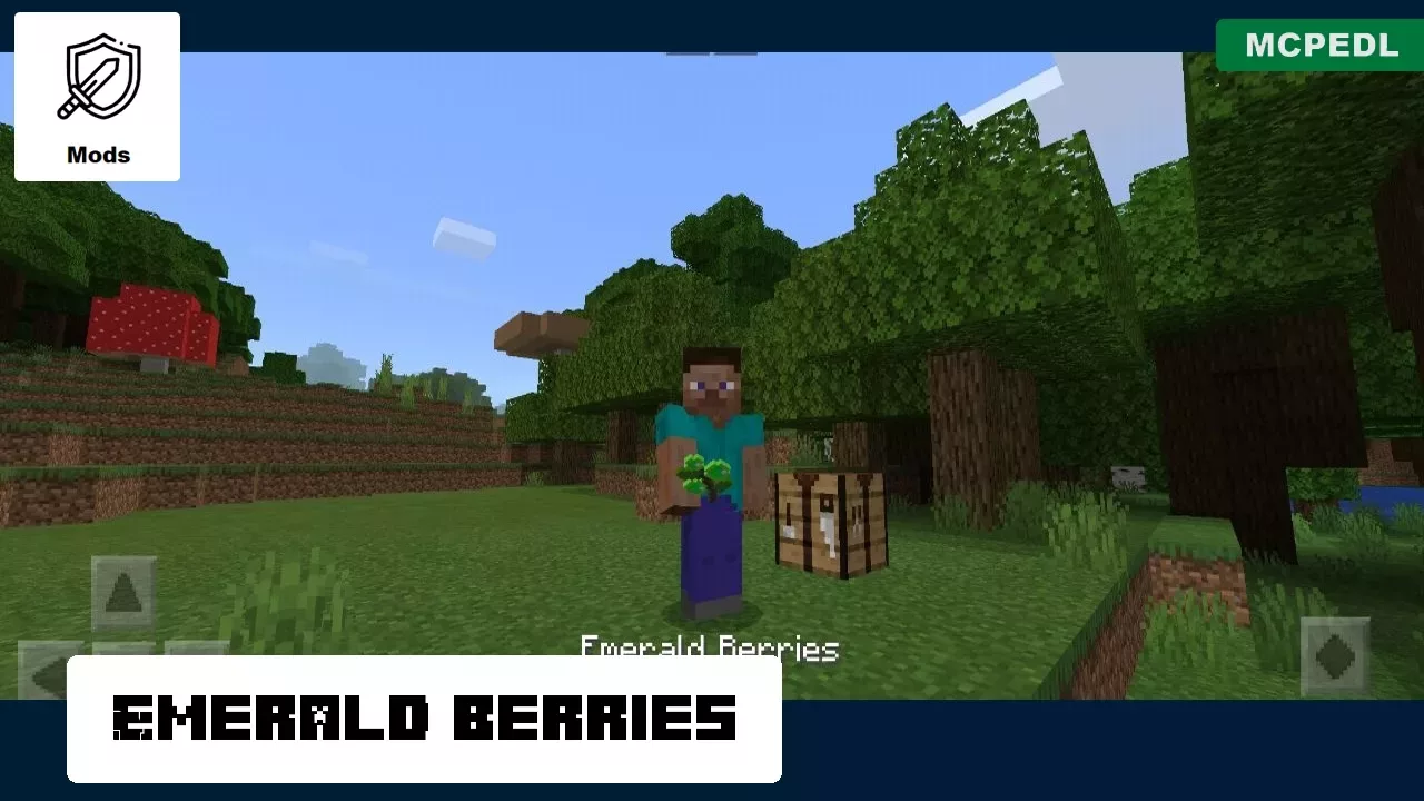 Emerald from Berries Mod for Minecraft PE