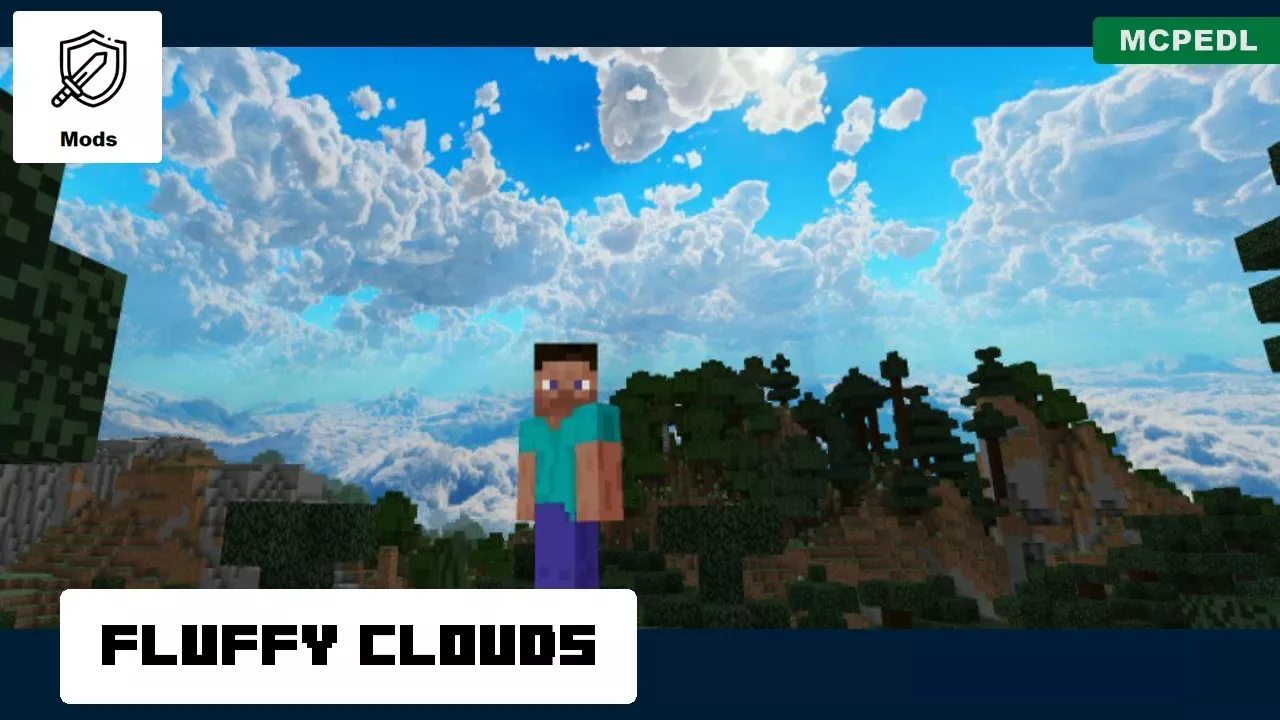 Fluffy Clouds from Clouds Mod for Minecraft PE