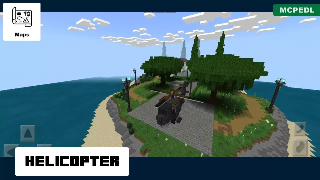 Helicopter from One Island Map for Minecraft PE