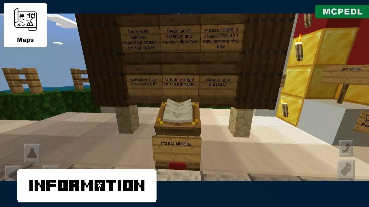 Information from Small Islands Map for Minecraft PE