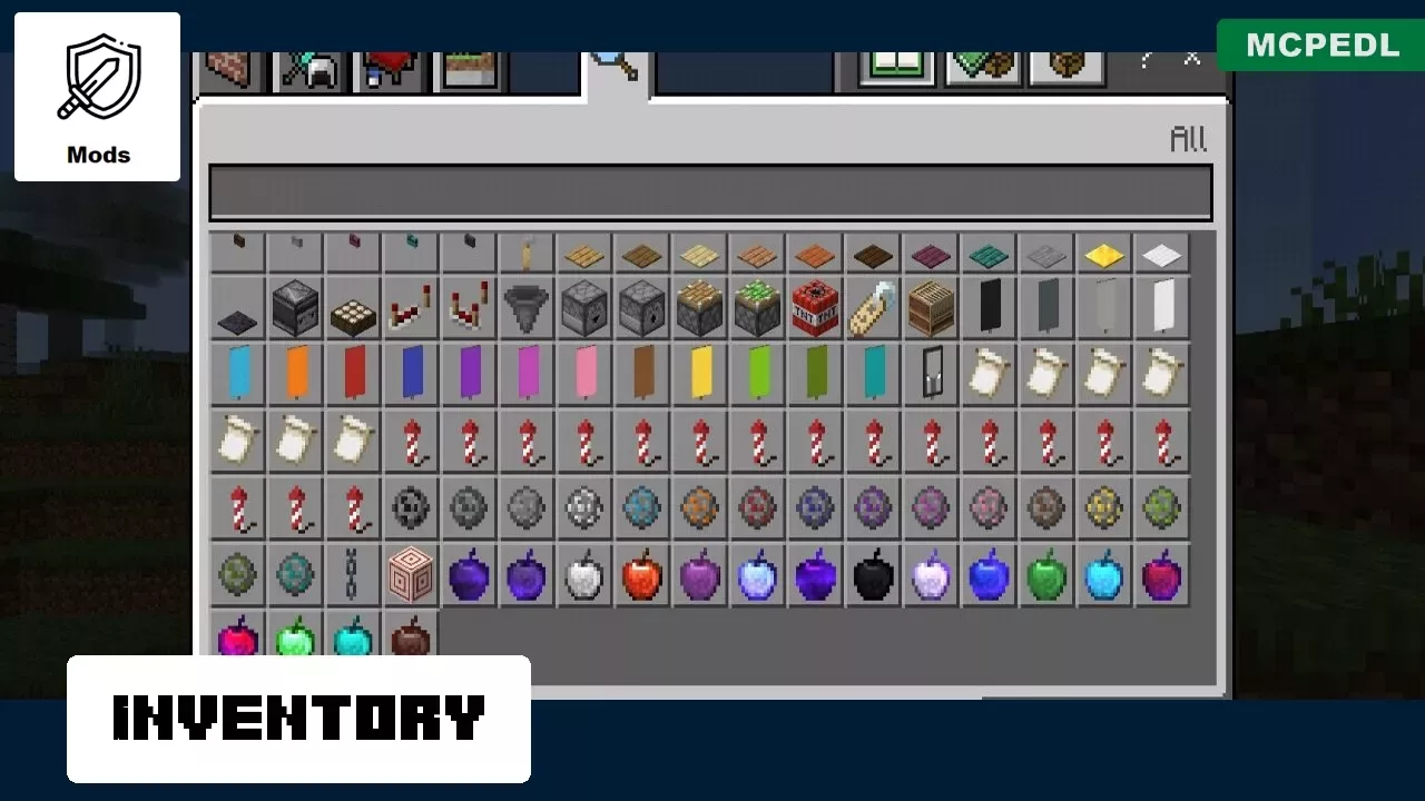 Inventory from Apples Mod for Minecraft PE