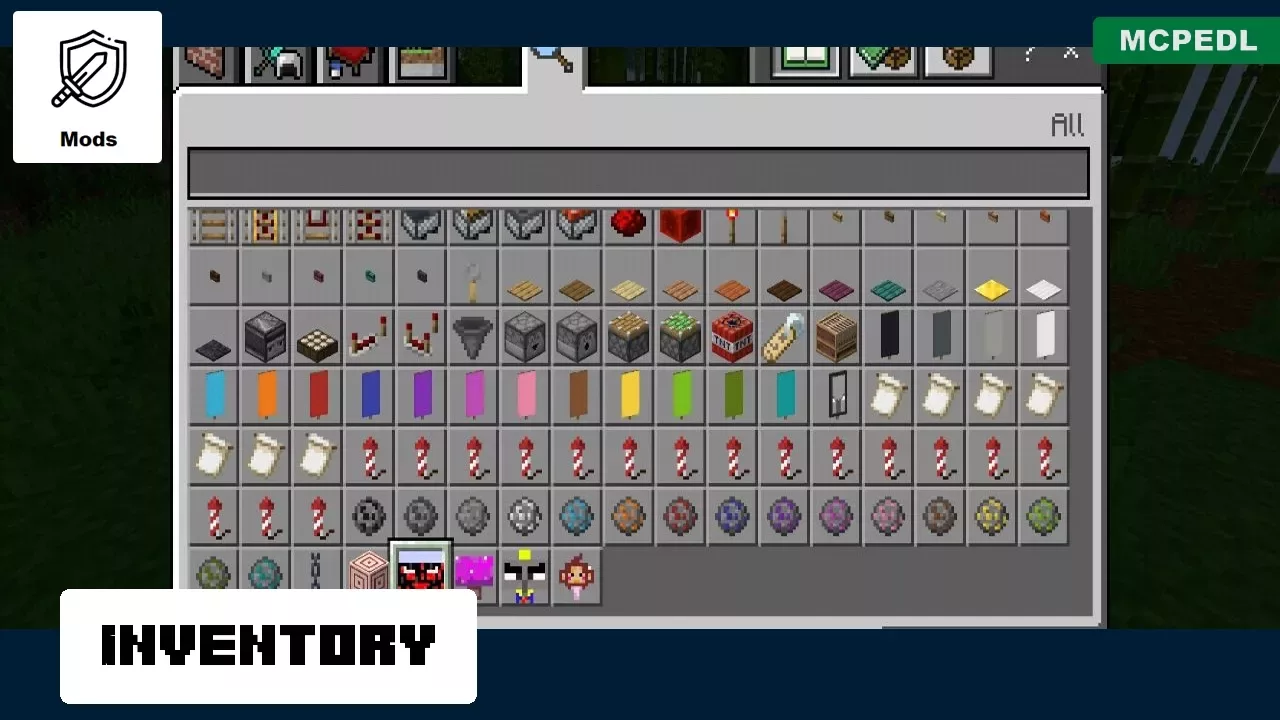 Inventory from Mushrooms Mod for Minecraft PE
