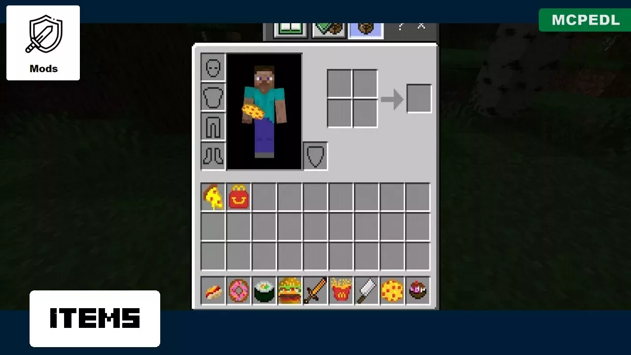 Items from Fast Food Mod for Minecraft PE