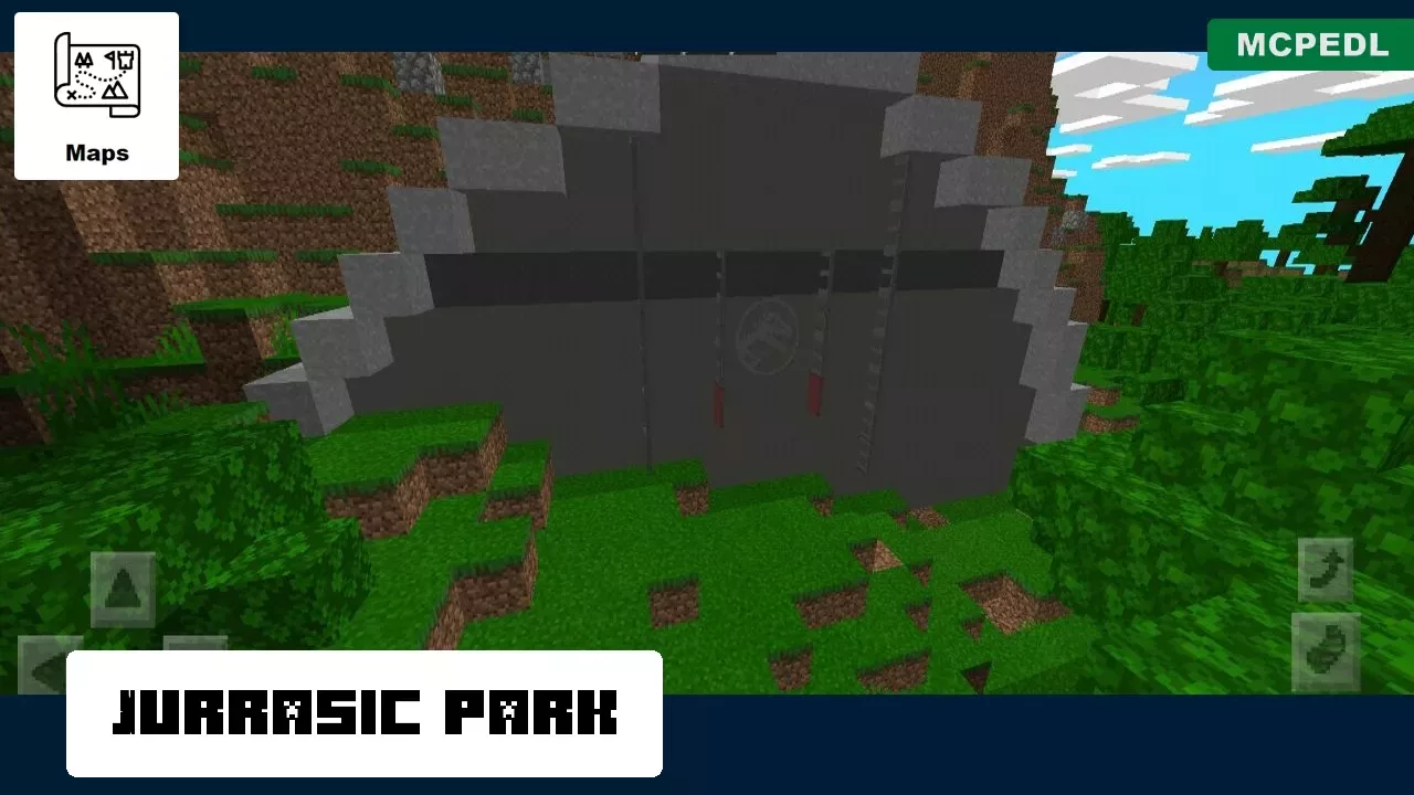 Jurrasic Park from Dinosaurs Island Map for Minecraft PE