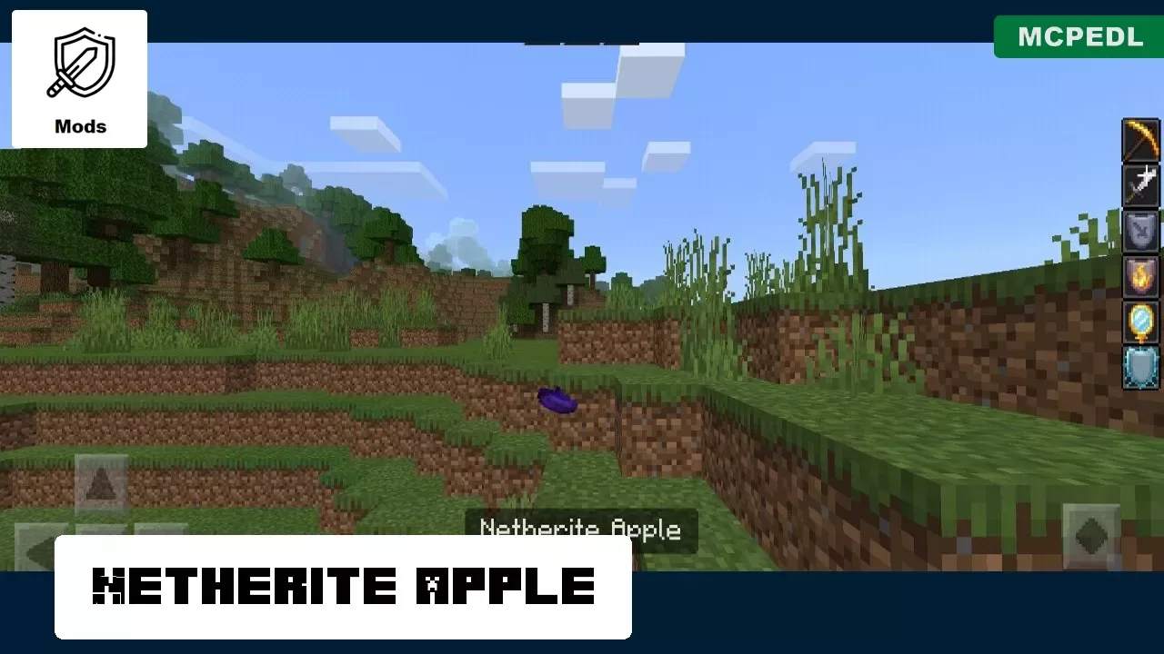 Netherite Apple from Apples Mod for Minecraft PE