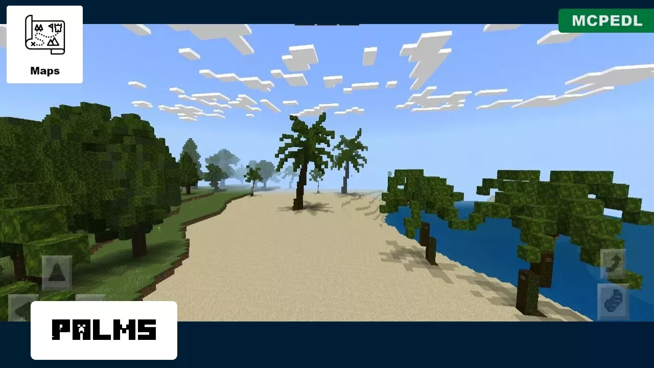 Palms from Tropical Islands Map for Minecraft PE