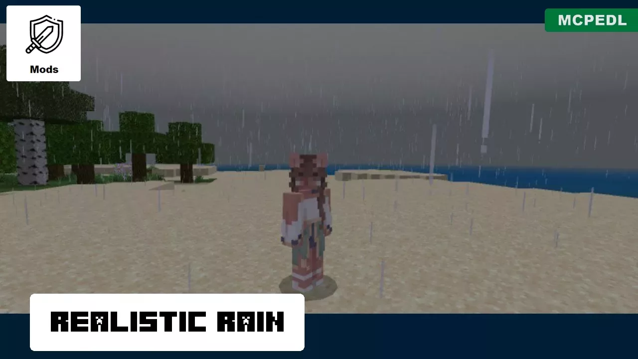 Realistic Rain from Rain Mod for Minecraft PE