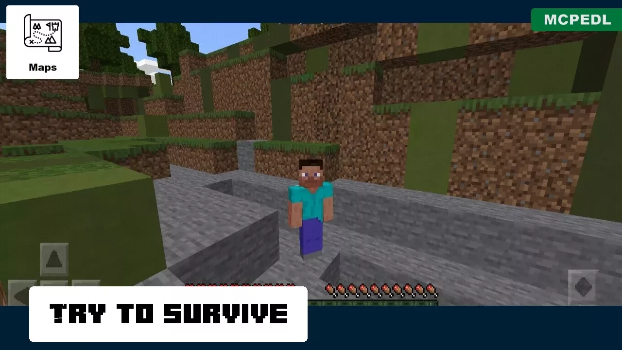 Survive from 100 Days Island Map for Minecraft PE