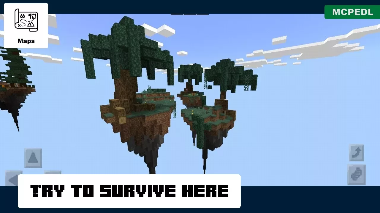 Survive Here from Islands in the Air Map for Minecraft PE