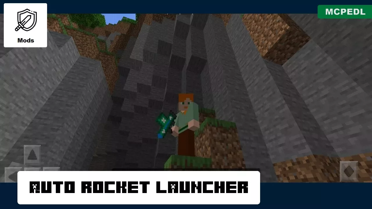 Auto Rocket Launcher from Nerf Gun Mod for Minecraft PE