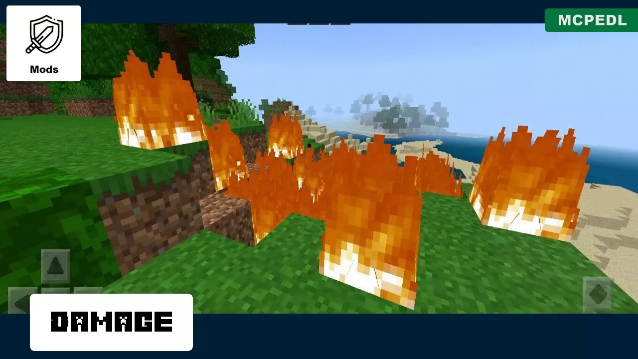 Damage from Laser Gun Mod for Minecraft PE