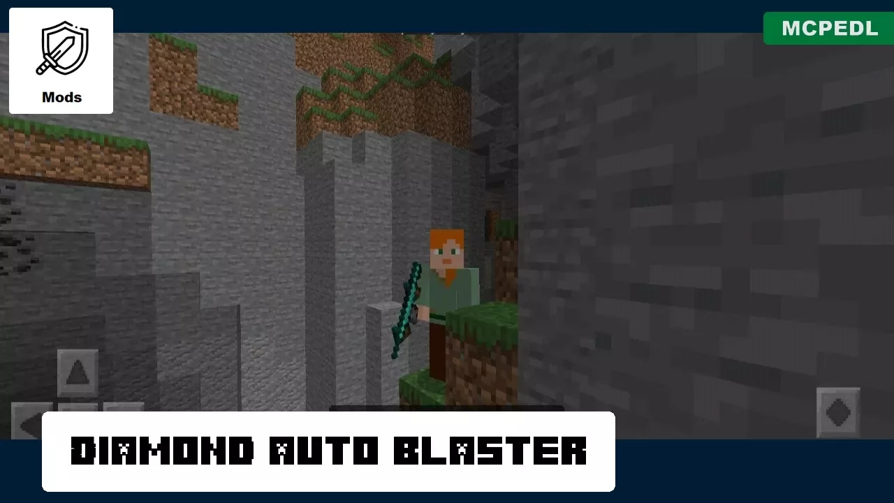 Diamond Auto Blaster from Nerf Gun Mod for Minecraft PE