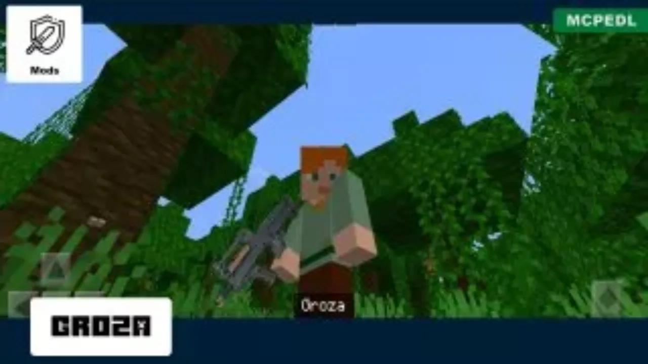 Groza from Epic Gun Mod for Minecraft PE