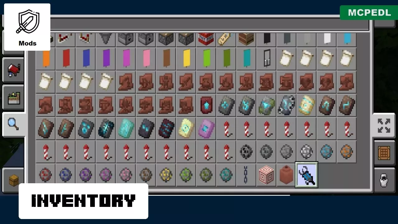 Inventory from Gravity Gun Mod for Minecraft PE