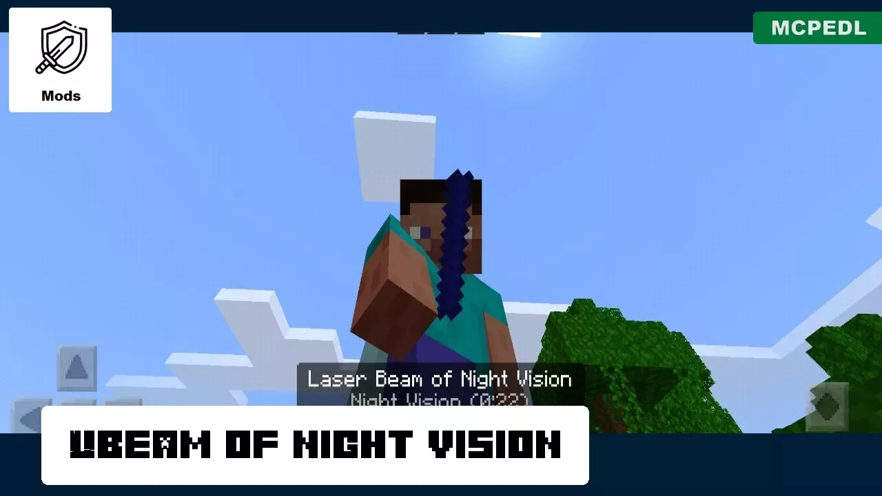 Night Vision from Laser Gun Mod for Minecraft PE