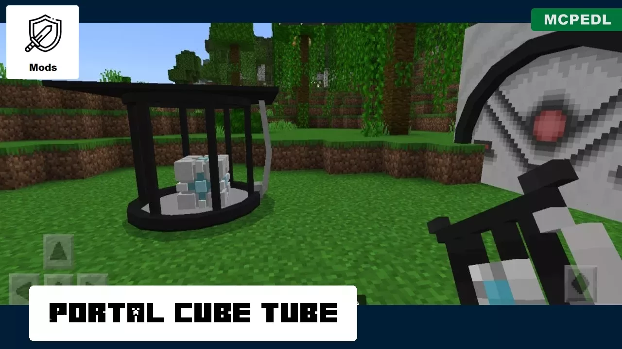 Portal Cube Tube from Portal Gun Mod for Minecraft PE