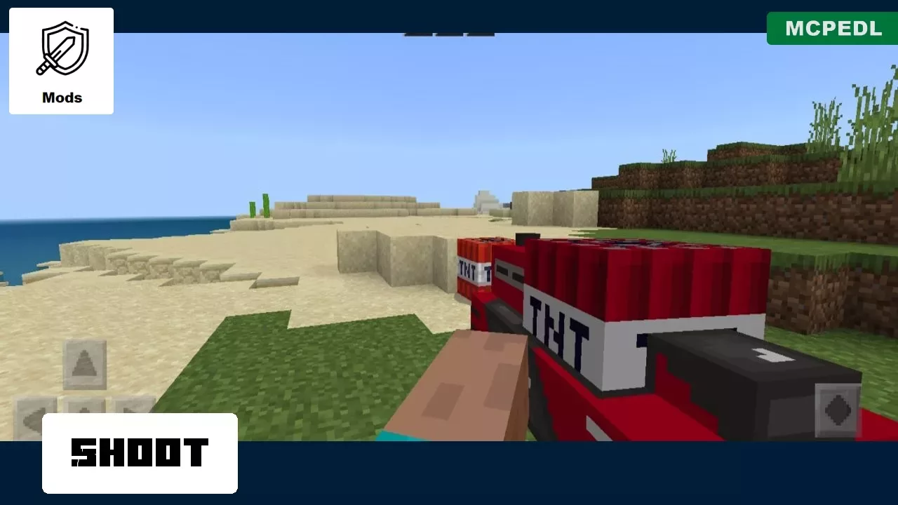 Shoot from TNT Gun Mod for Minecraft PE