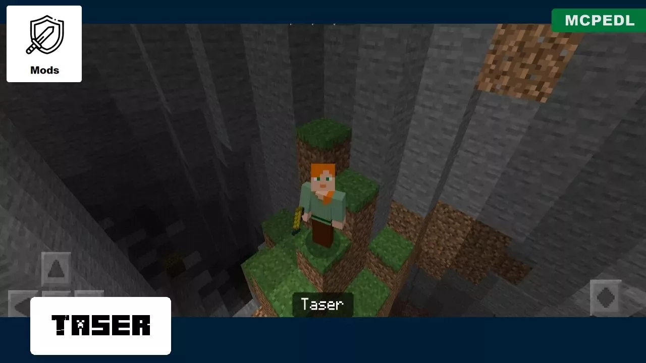 Taser from Nerf Gun Mod for Minecraft PE