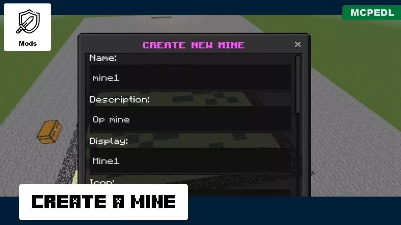 Create from Mines Mod for Minecraft PE