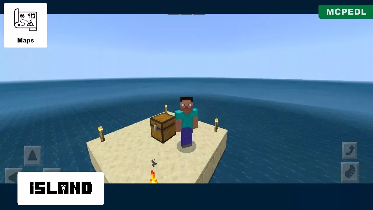 Island from Ocean Survival Map for Minecraft PE