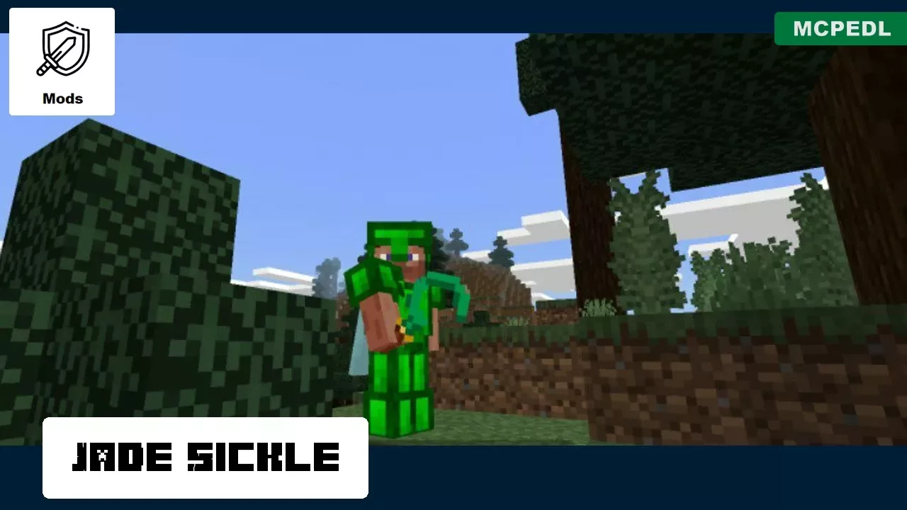 Jade Sickle from Mines Mod for Minecraft PE