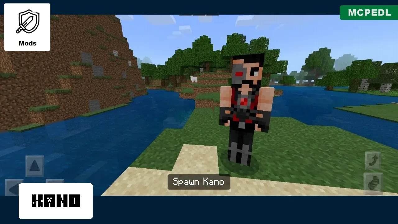 Kano from Mortal Kombat Mod for Minecraft PE