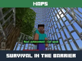 Survival in the Barrier Map for Minecraft PE