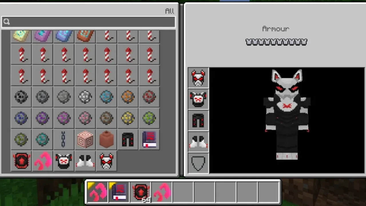 Armor from Cyber Armor Mod for Minecraft PE