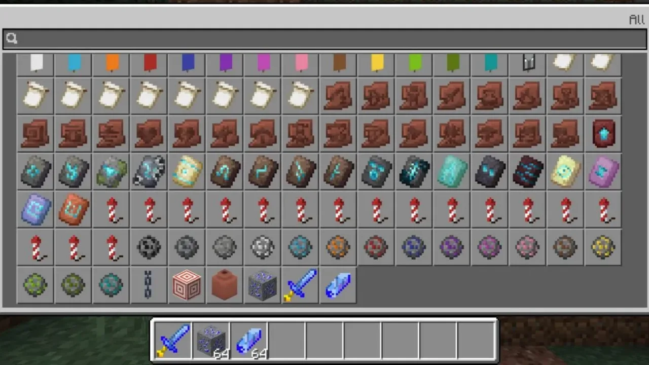 Inventory from Bluemathy Stick Mod for Minecraft PE