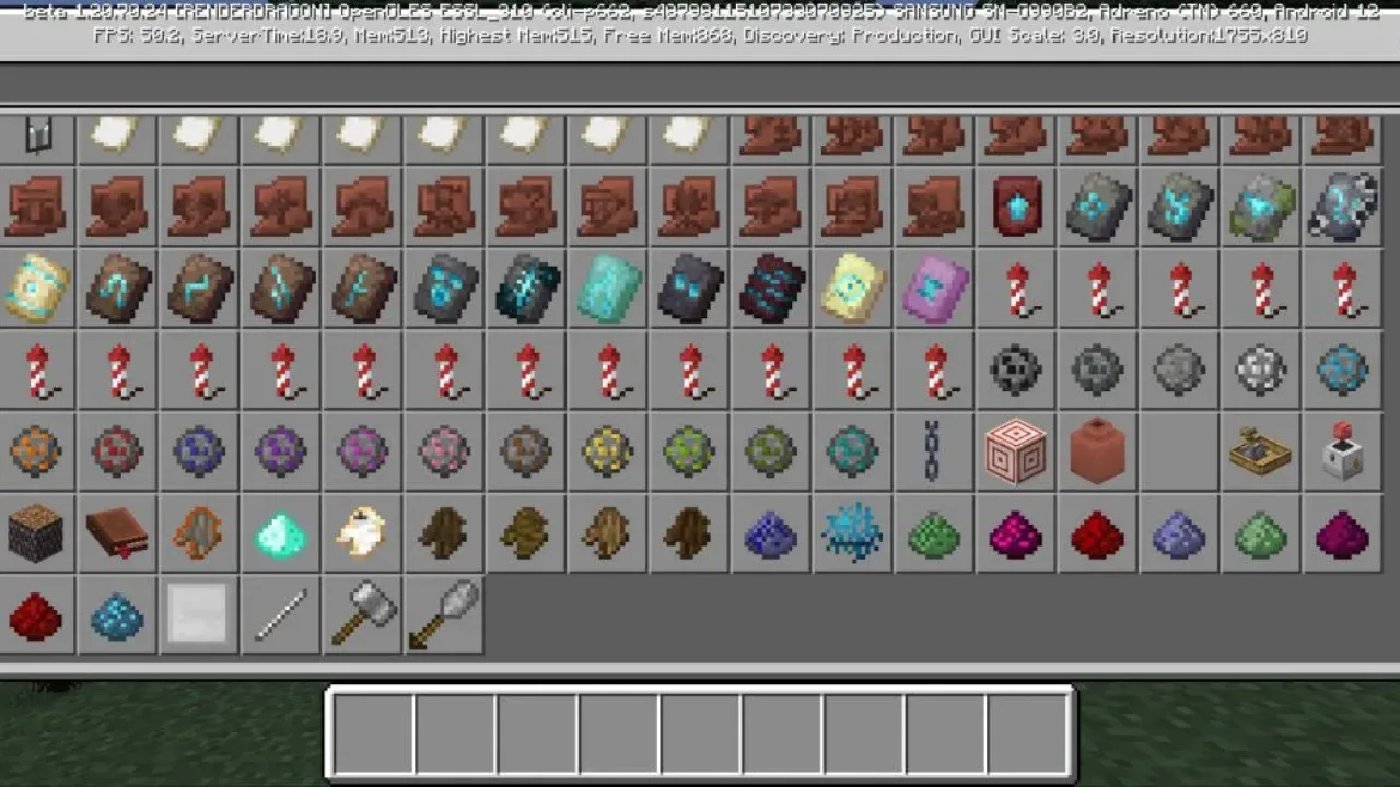 Inventory from Education Edition Mod for Minecraft PE