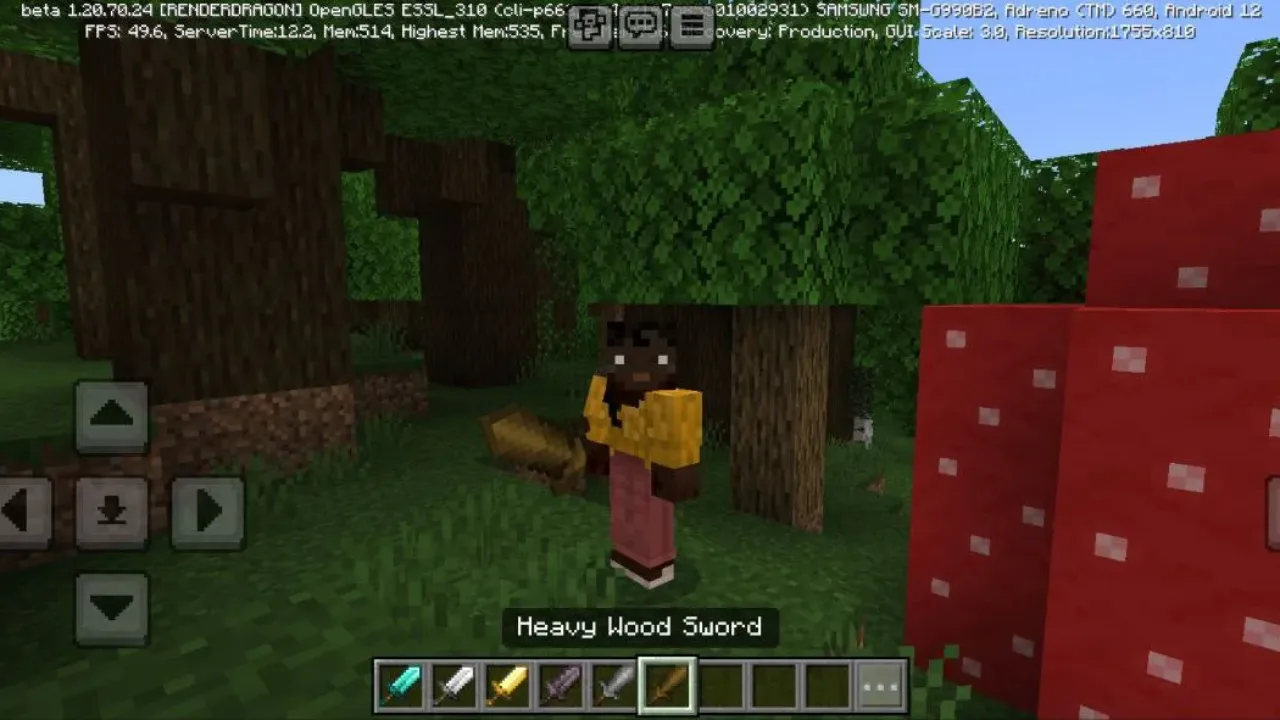 Wood from Heavy Swords Mod for Minecraft PE