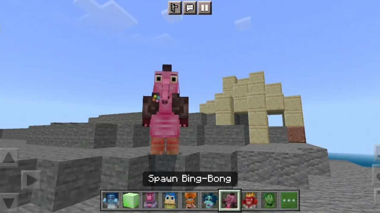 Bing Bong from Inside Out 2 Mod for Minecraft PE