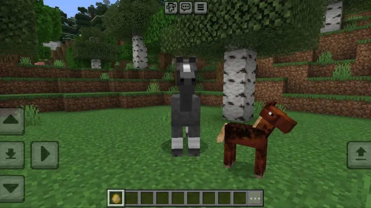 Horses from 2 Seats Horse Mod for Minecraft PE