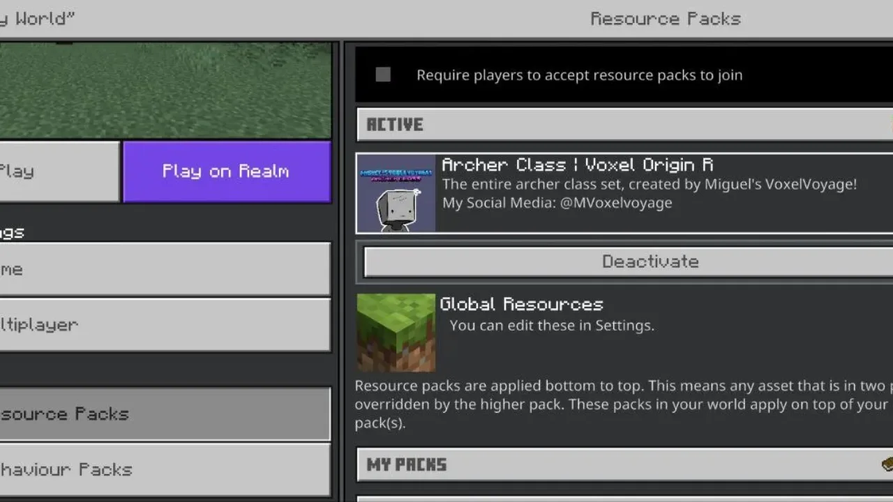 Install from Archer Class Mod for Minecraft PE